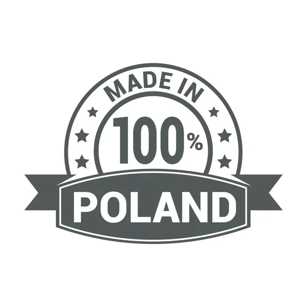 Κατασκευασμένα στην Πολωνία - στρογγυλή σφραγίδα καουτσούκ — Διανυσματικό Αρχείο