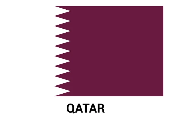 Qatars Flagge in offizieller Farbe — Stockvektor