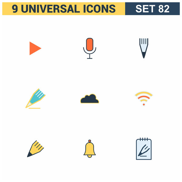 Абстрактная коллекционная квартира Universal Icons set
.