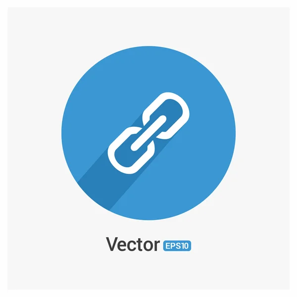 Icono de cadena o eslabón — Vector de stock