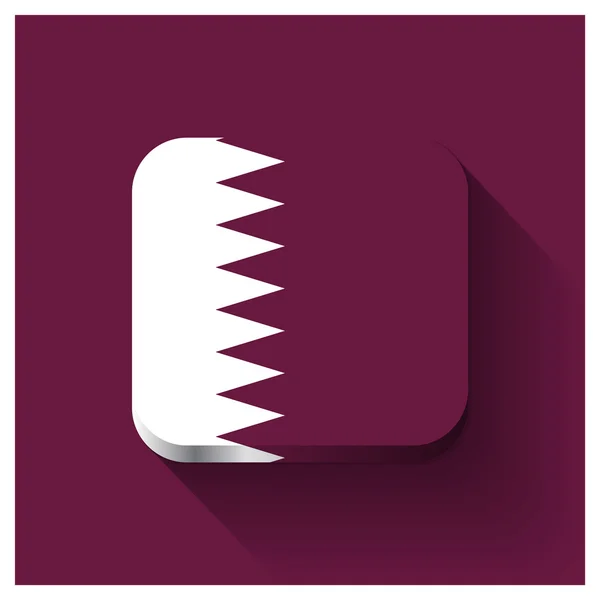 Кнопка флага Катара — стоковый вектор