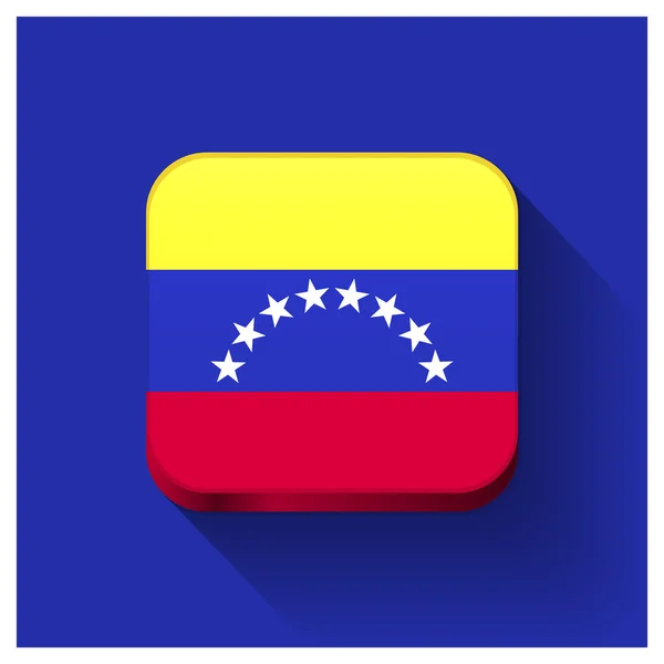 Botão bandeira Venezuela — Vetor de Stock