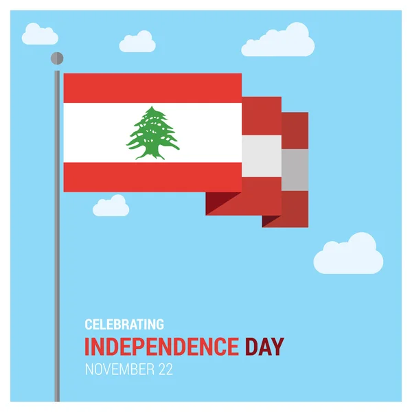 Jour de l'indépendance du Liban — Image vectorielle