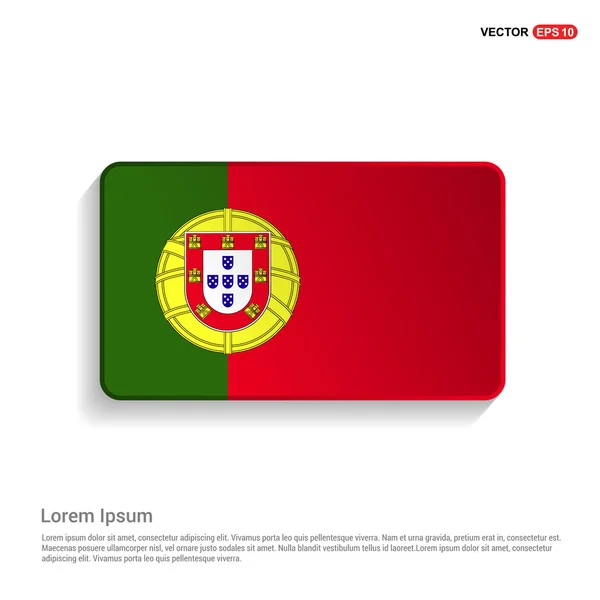 Portugal flag Button — Stock Vector