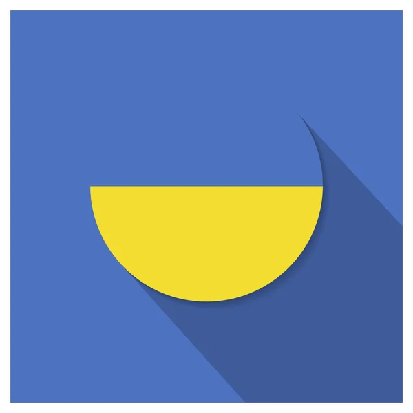 Sombra larga Bandera de Ucrania Botón — Archivo Imágenes Vectoriales