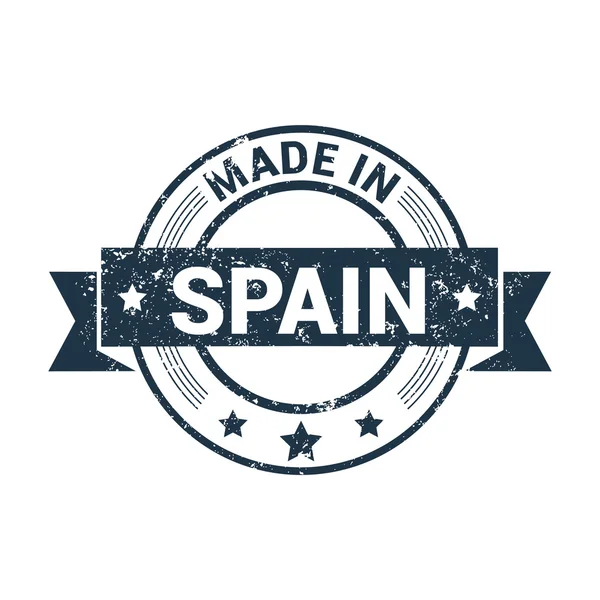 Fabriqué en Espagne - Conception de timbres ronds en caoutchouc — Image vectorielle