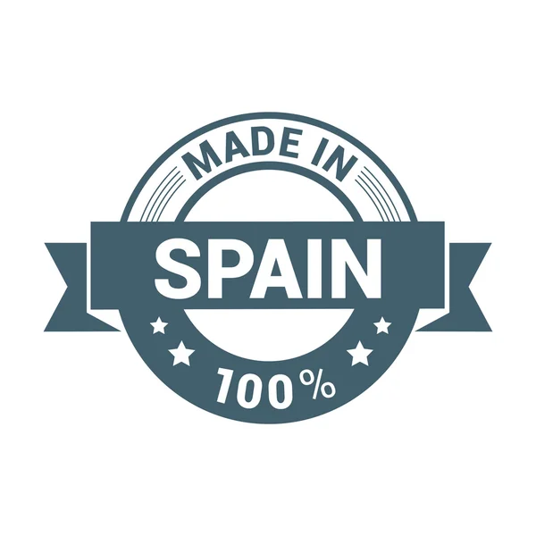 Made in Spain - Round rubber stamp design — Stock Vector