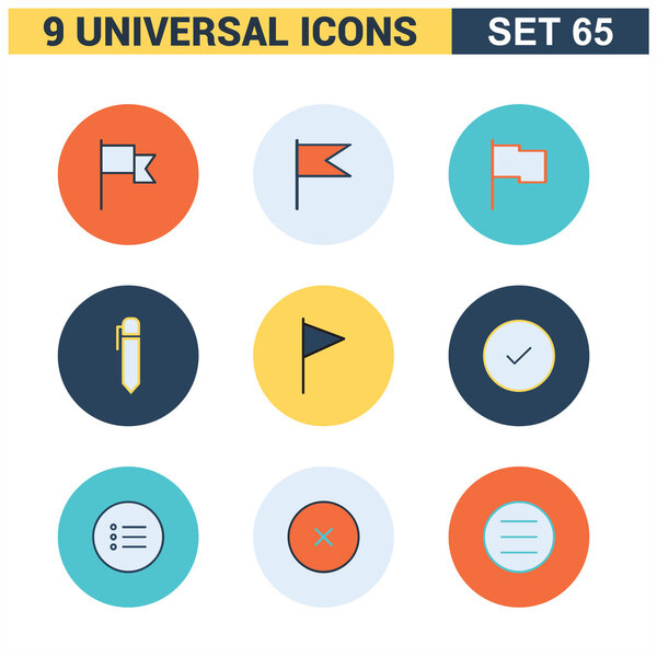 Абстрактная коллекционная квартира Universal Icon set
.