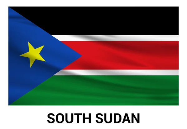 Vlajka Jižního Súdánu v oficiálních barvách — Stockový vektor