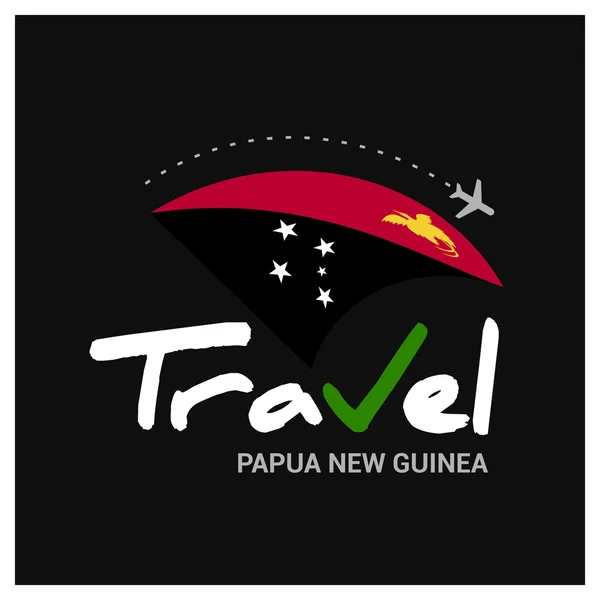 Papua Nuova Guinea Logo di viaggio — Vettoriale Stock