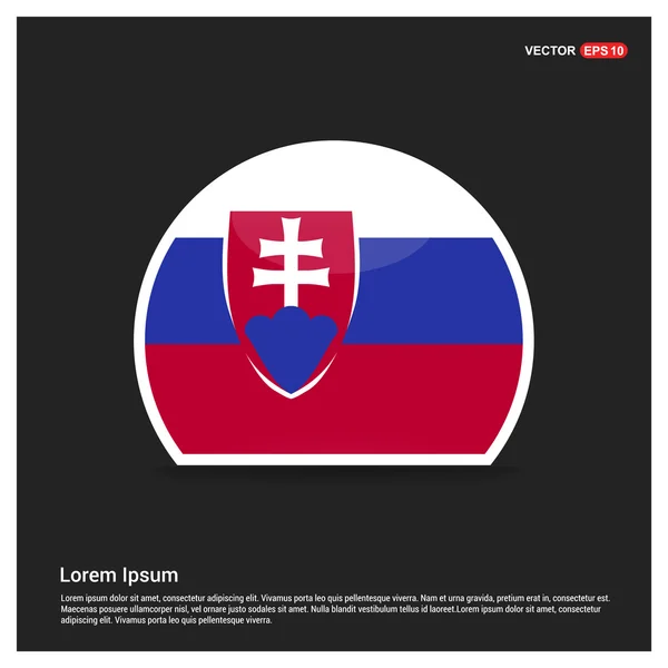 Прапор Словаччини логотип — стоковий вектор
