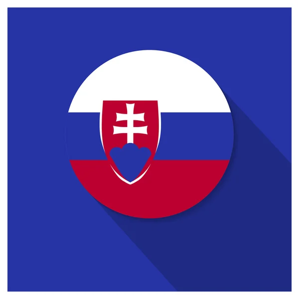 Slovakien flagga logo — Stock vektor