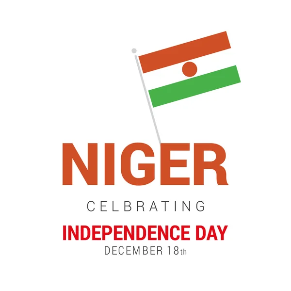 Niger dia da independência — Vetor de Stock