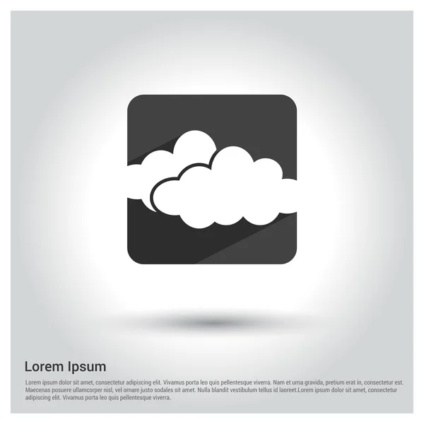 Icono de nubes. botón web . — Archivo Imágenes Vectoriales