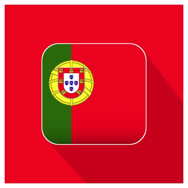 Portugal flag Button — Stock Vector