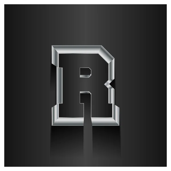 Letra R logo. Logotipo Alfabeto 3D — Archivo Imágenes Vectoriales