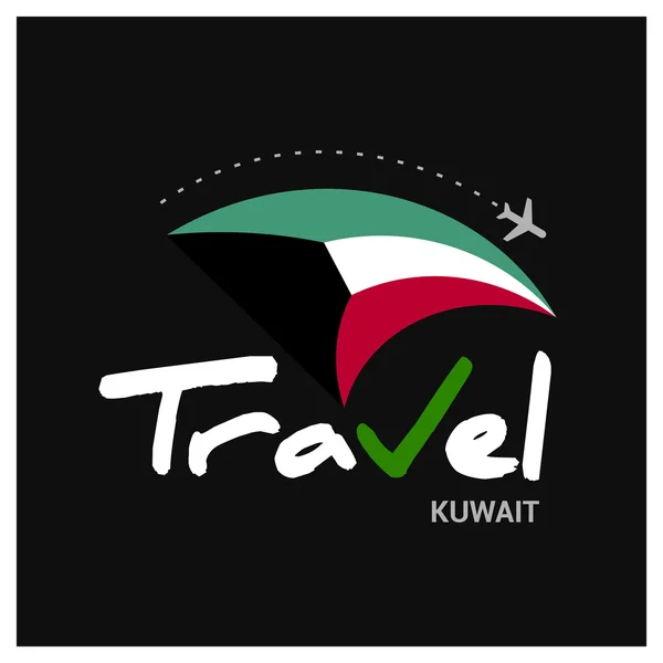 Kuwait travel company logo — Stock Vector