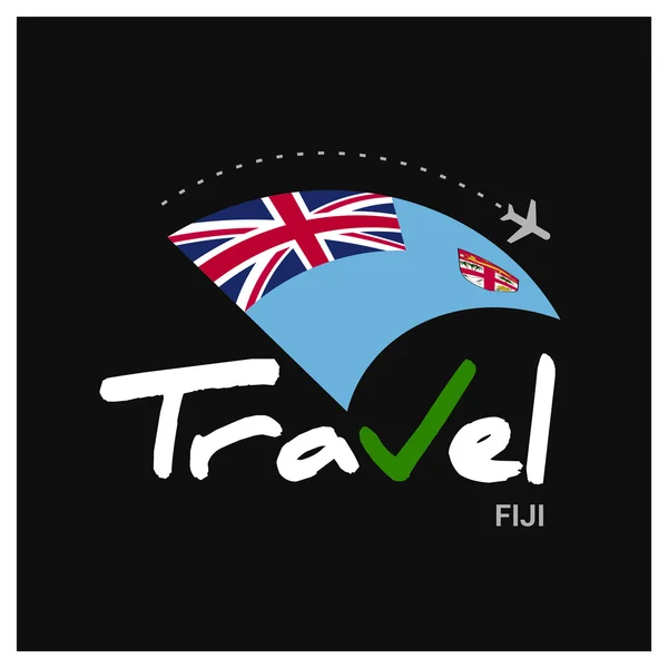 Fiji logotipo da empresa de viagens — Vetor de Stock
