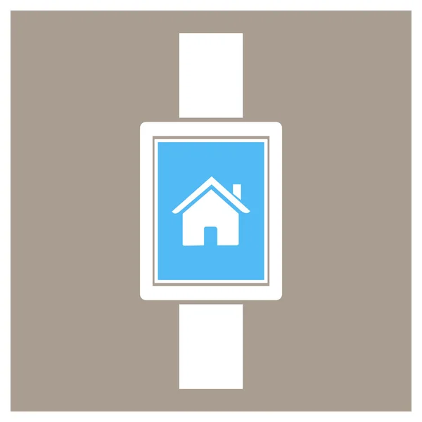 Ir al icono de casa en el reloj inteligente . — Archivo Imágenes Vectoriales