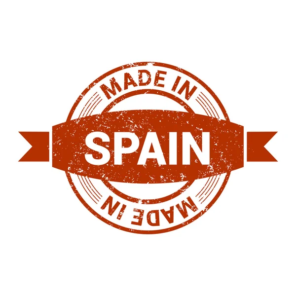 İspanya - yuvarlak lastik damga tasarım yapılan — Stok Vektör