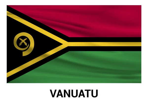 Bandera Vanuatu en colores oficiales — Vector de stock