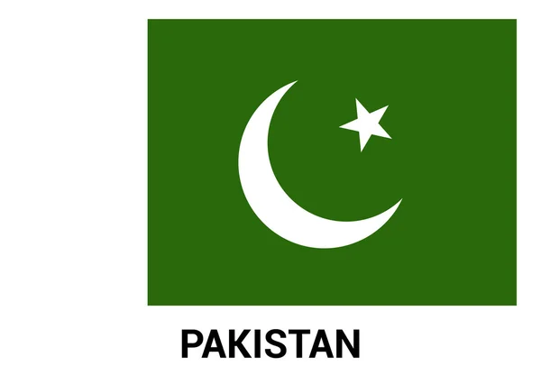 Pakistanische Flagge in den offiziellen Farben — Stockvektor