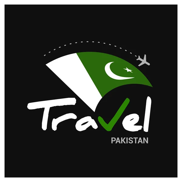Pakistan travel company logo — Stock Vector