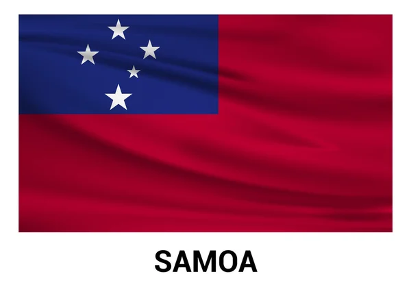 Flaga Samoa w oficjalne kolory — Wektor stockowy