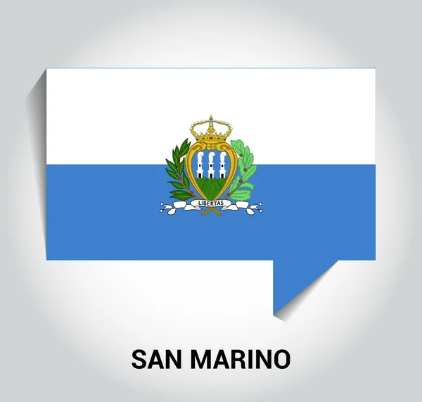 Tre dimensionell 3d San Marinos flagga — Stock vektor