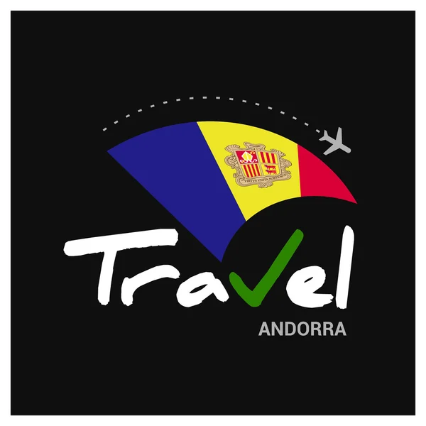 Viaggio Andorra Simbolo — Vettoriale Stock