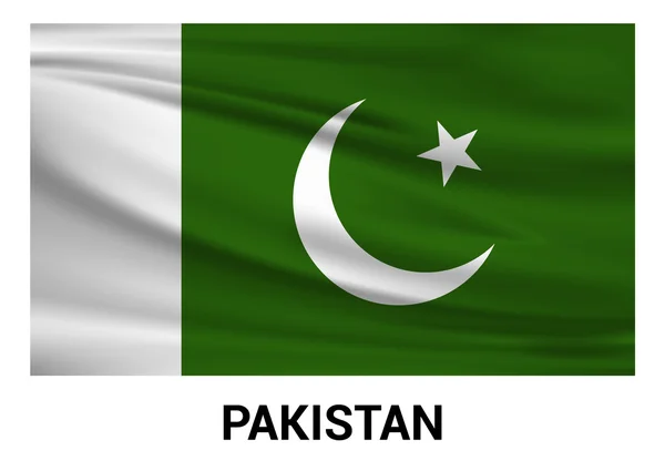 Bandeira do Paquistão em cores oficiais — Vetor de Stock