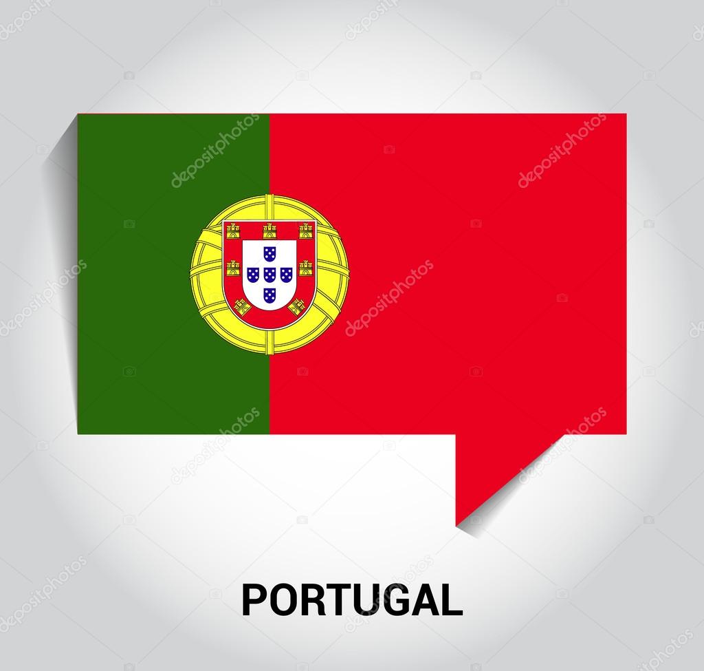 three dimensional 3d Portugal flag