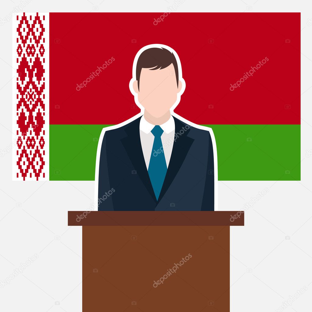 businessman with Belarus flag