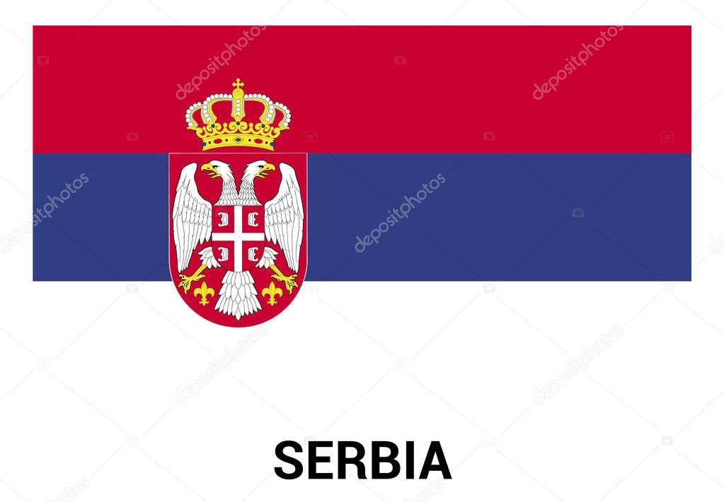 Serbia flag in official colors