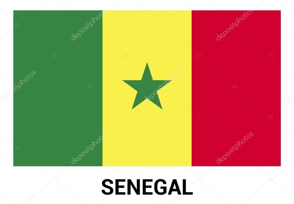 Bandeira do Senegal em cores oficiais imagem vetorial de ibrandify© 93976576