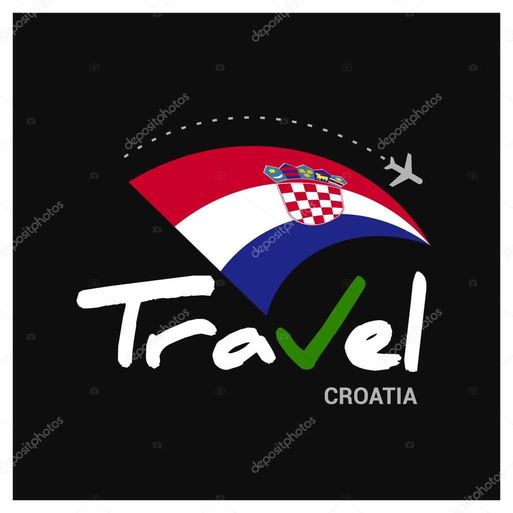 Travel Croatia Symbol - vector illustration