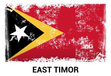 Doğu timor grunge bayrağı
