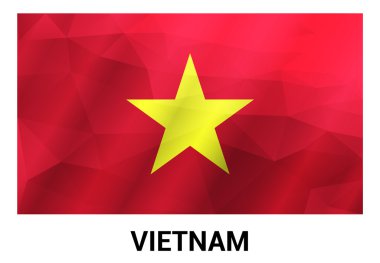 Vietnam bayrağı, geometrik çokgen şekiller.