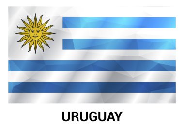 Uruguay bayrağı, geometrik çokgen şekiller.