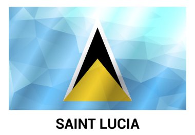 Saint Lucia Flag, geometrik çokgen şekiller.