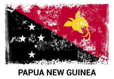 Papua Yeni Gine grunge bayrağı