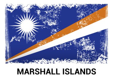 Marshall Islands grunge flag