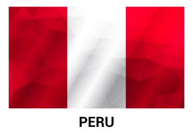 Peru bayrağı, geometrik çokgen şekiller.