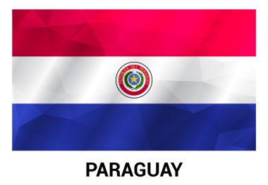 Paraguay bayrak, geometrik çokgen şekiller.