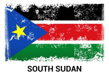 Güney sudan grunge bayrağı