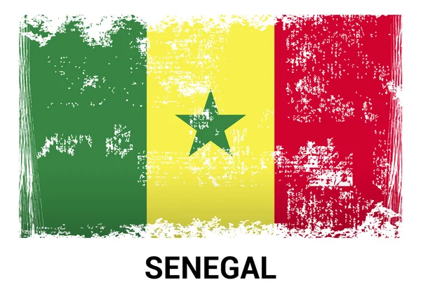 Senegal grunge flagga — Stock vektor