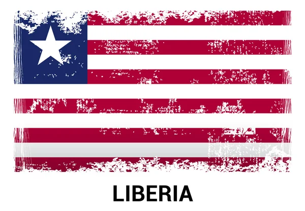Libéria grunge zászló — Stock Vector
