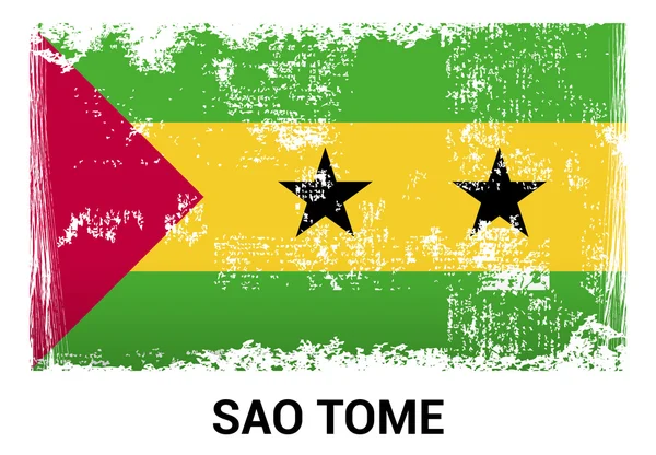 Bandera de Santo Tomé grunge — Vector de stock