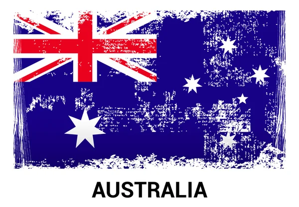 Australische Grunge-Flagge — Stockvektor