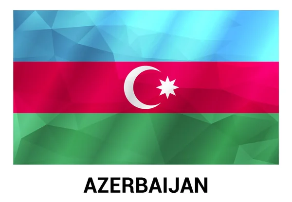 Azerbaigian Bandiera, forme geometriche poligonali . — Vettoriale Stock